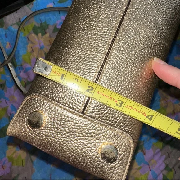 ⛅️[ Michael Kors ] Mercer Leather Crossbody Metallic Gold Bag - Picture 7 of 17